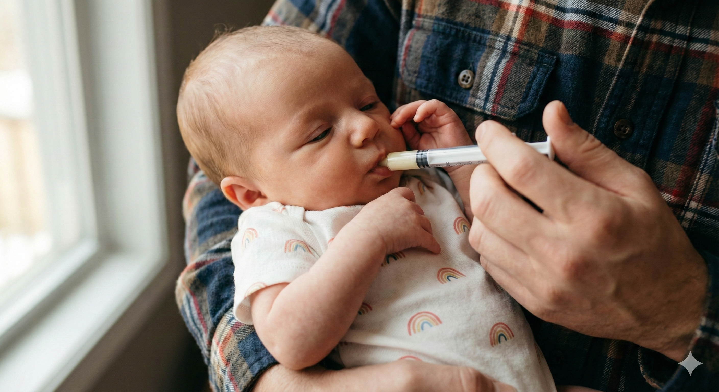 Parent bonding with baby in peaceful moment